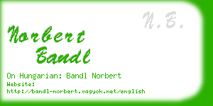 norbert bandl business card